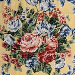 6 2/3 Yds Vintage 1993 ROSECLIFF Decorator Upholstery Fabric JACLYN NASH Floral